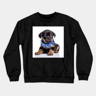 Jewelled Rottie Puppy Crewneck Sweatshirt